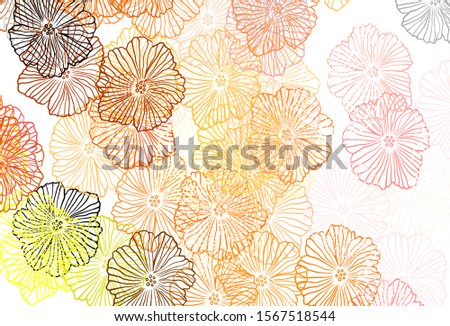 Dark Red vector natural backdrop with leaves. An elegant bright illustration with flowers. New template for your brand book.