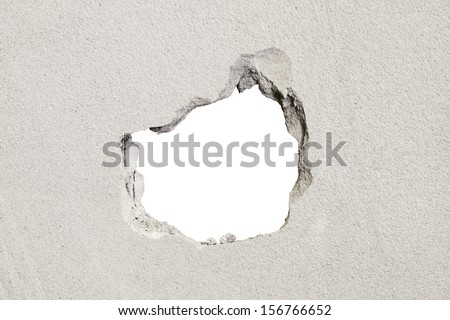 hole in the concrete, the conceptual background Royalty-Free Stock Photo #156766652