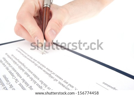 Singing the contract (agreement) 