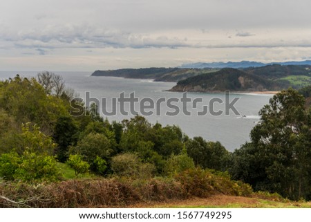 Panoramic view from the Mirador de Tazones (Asturias).
