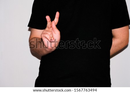 Letter "K" in American Sign Language