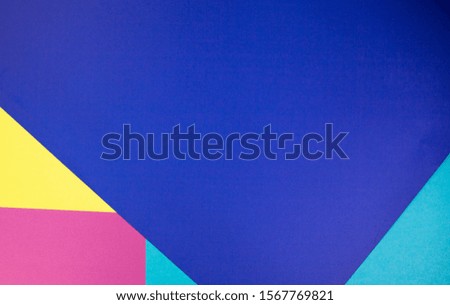 Fresh colored cardboard photo yellow, pink, blue and purple