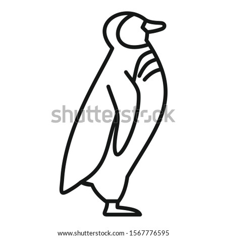 Penguin icon. Outline penguin vector icon for web design isolated on white background