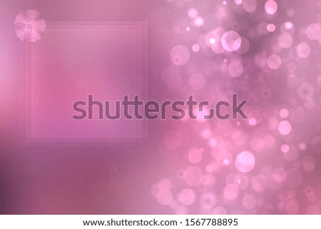 Valentines or wedding day card template . Abstract delicate love romantic holiday gradient pink purple background texture with transparent frames and ribbon bow. Beautiful backdrop with space.