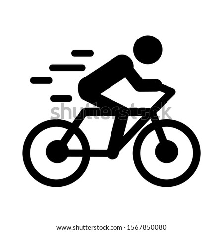 riding bicycle icon isolated sign symbol vector illustration - high quality black style vector icons
