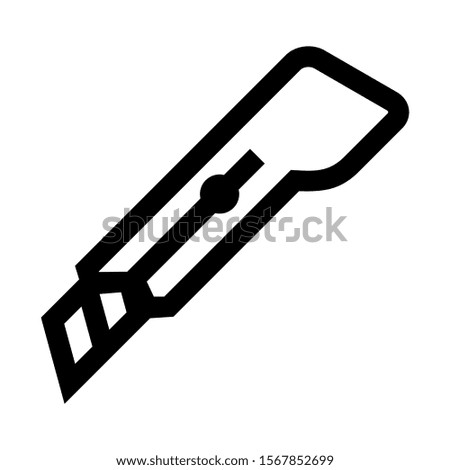 paper cutter icon isolated sign symbol vector illustration - high quality black style vector icons
