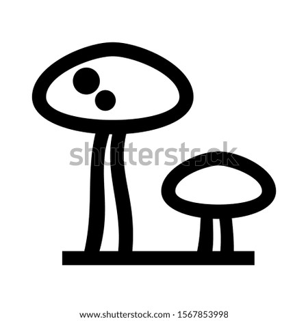 mushroom icon isolated sign symbol vector illustration - high quality black style vector icons
