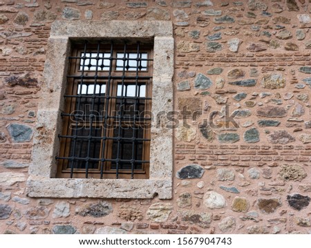 Stone wall and window background