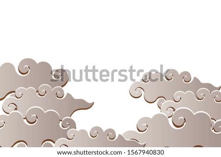 Chinese clouds design, Weather sky nature climate cloudy season and meteorology theme Vector illustration