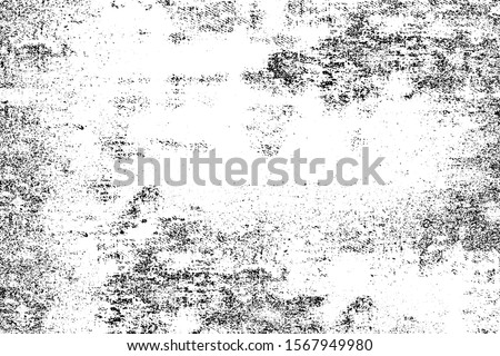 Grunge background black and white. Monochrome texture. Vector pattern of cracks, chips, scuffs. Abstract vintage surface Royalty-Free Stock Photo #1567949980