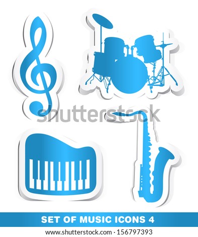 Set of Music Paper Icons 4.