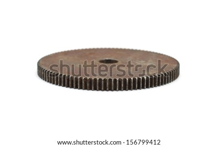 Old rusty circular saw blade background without hole