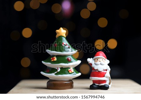 Santa Claus and the pine tree