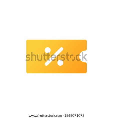 Vector illustration of icon symbol online shopping. illustration of discounted tickets on a white background. pixel perfect at 96x96 pixel. color can be changed. gradient style