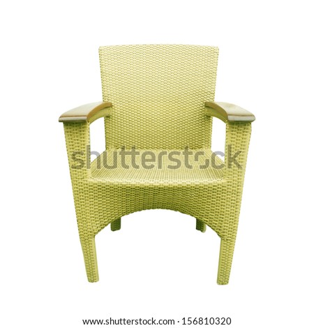 Chairs made of woven plastic