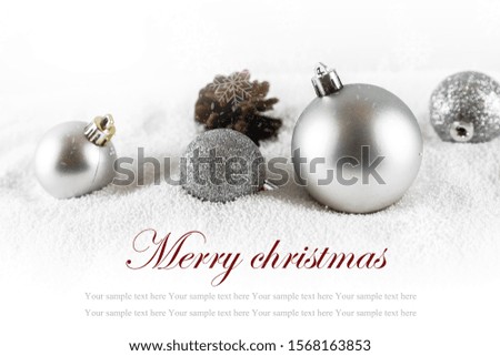Closeup of Christmas ball.Merry Christmas and Happy New Year concept.Celebration on winter holiday xmas theme.
