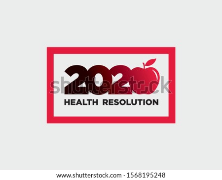 Happy New Year - 2020 (Health Resolution) Conceptual Royalty-Free Stock Photo #1568195248
