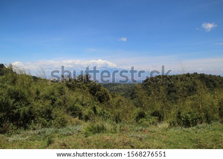 Mount Kenya view from Aberdare national park, Kenya