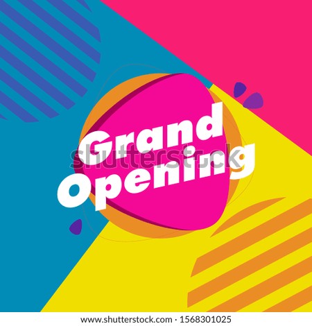 grand opening, beautiful greeting card background or template banner with colorful theme. design illustration