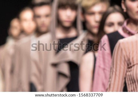 Fashion show themed photo blurred on purpose.