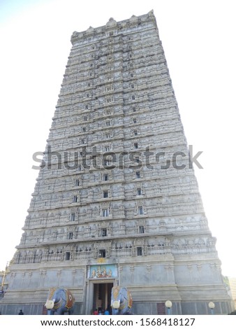 This temple which stands so tall and erect and on top of which the beauty from all the four sides could be seen located at Murudeshwara, Karnataka, India