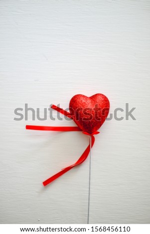 shiny heart for valentines day on a white background