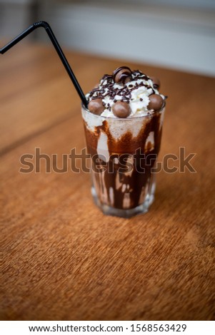 Picture of a fancy hot chocolat milk 