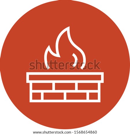 Firewall Security System Outline Icon