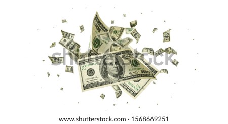Money background. Hundred dollars of America.