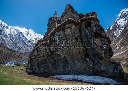 Mountain temple in Api Himal Base camp, Far West Nepal