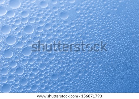 raindrops on blue background