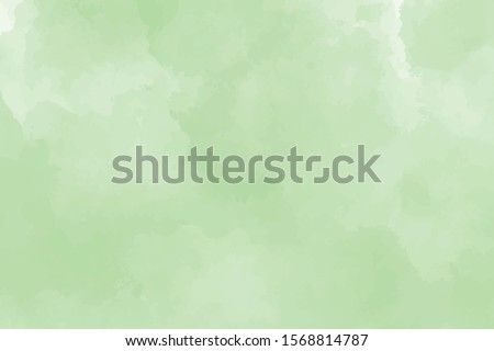 Watercolor Background. Template and texture for graphics. Green and mint colors. Pastel and delicate. Paint splash. Brush stroke. Copy free space.
