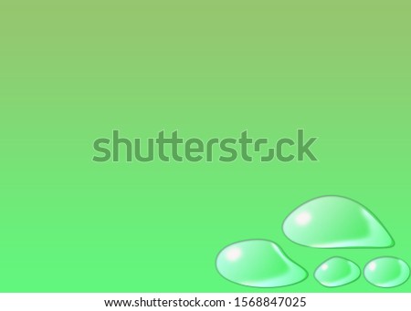 green background and big bubble