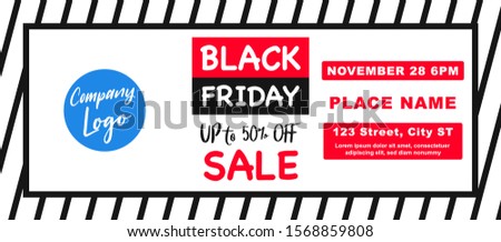 Black Friday Cover Flyer Banner poster template vector illustration offer holiday greeting card