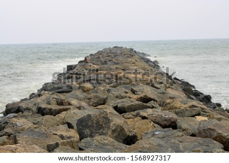 This is a picture of a rock beach.