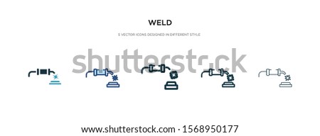 weld icon in different style vector illustration. two colored and black weld vector icons designed in filled, outline, line and stroke style can be used for web, mobile, ui
