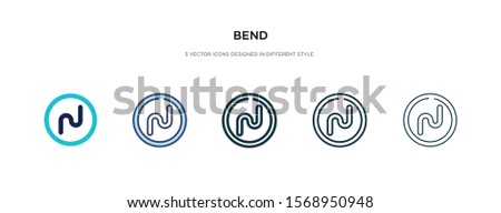 bend icon in different style vector illustration. two colored and black bend vector icons designed in filled, outline, line and stroke style can be used for web, mobile, ui