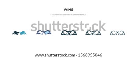 wing icon in different style vector illustration. two colored and black wing vector icons designed in filled, outline, line and stroke style can be used for web, mobile, ui