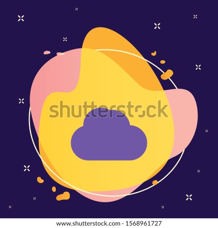 Cloud vector icon. Element of interface for mobile concept and web apps illustration. Thin glyph icon for website design and development, app development.