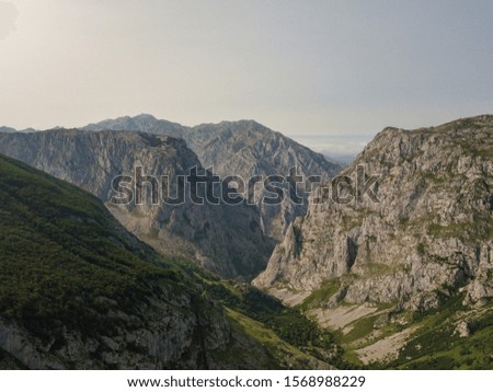 Breathtaking Aerial View of a Lonely House in Picos De Europa, Spain