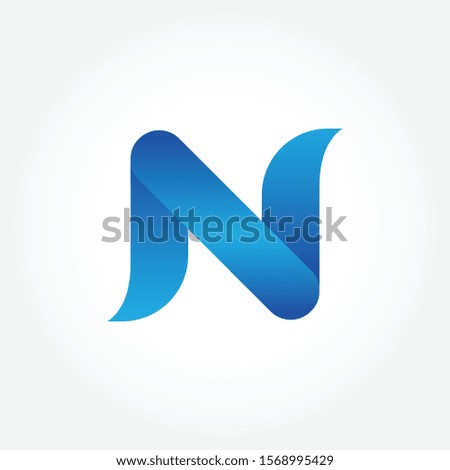 Colorful Creative Letter N Logo Design Vector Template. Colorful Alphabet N Logo. Letter N Typeface.