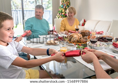 Australian family Christmas dinner and celebration