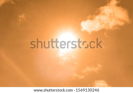 The sun in the yellow sky Royalty-Free Stock Photo #1569130246