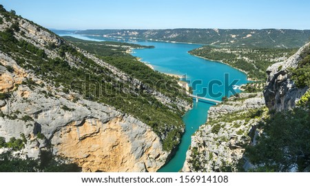 Gorges du Verdon (Alpes-de-Haute-Provence, Provence-Alpes-Cote d'Azur, France(, famous canyon