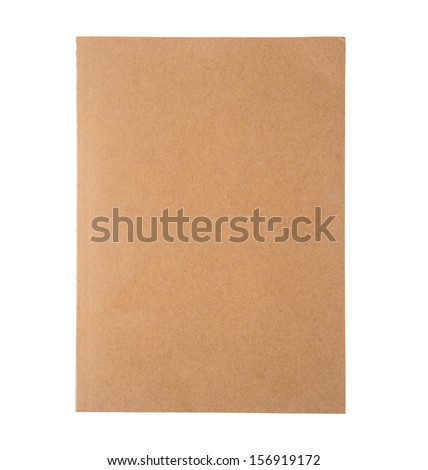 Notebook cover wood on white background