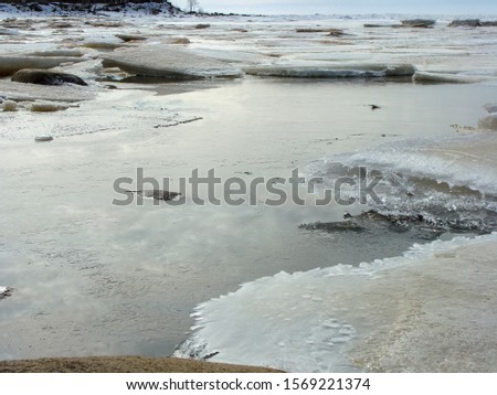                             abstract picture with stone and ice formations   