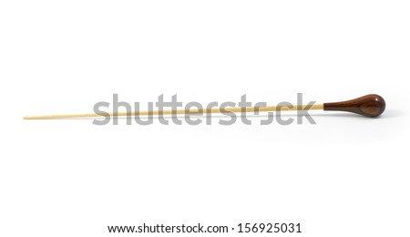 conductor's baton isolated on a white background Royalty-Free Stock Photo #156925031