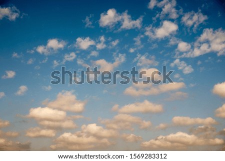Vivid cloudy sky, picture taken in Algarve, Portugal