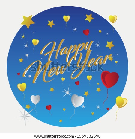 Anniversary, christmas celebrating card. Birthday balloons. Happy new year concept. Colorful party balloons.