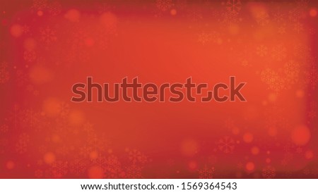 Beautiful Red Christmas Background with Falling Snowflakes. Element of Design with Snow for a Postcard, Invitation Card, Banner, Flyer. Vector Falling Snowflakes on a Red Background.

